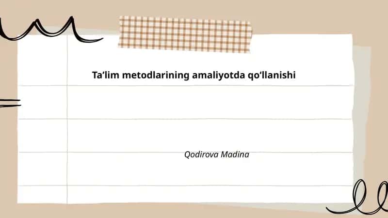 Interfaol taʼlim metodlari 1
