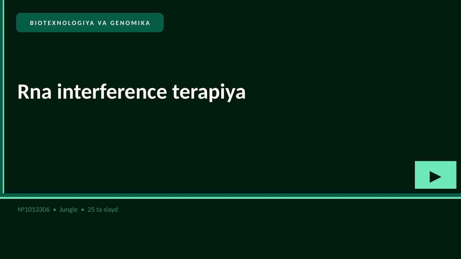 Rna interference terapiya 1