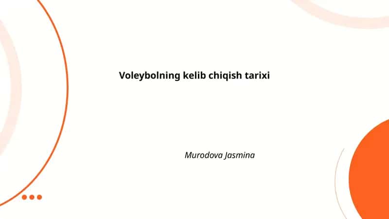 Voleybolning kelib chiqish tarixi 1