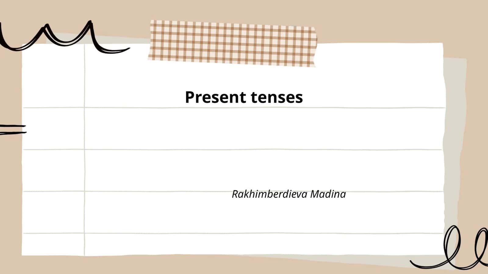 Present tenses 1