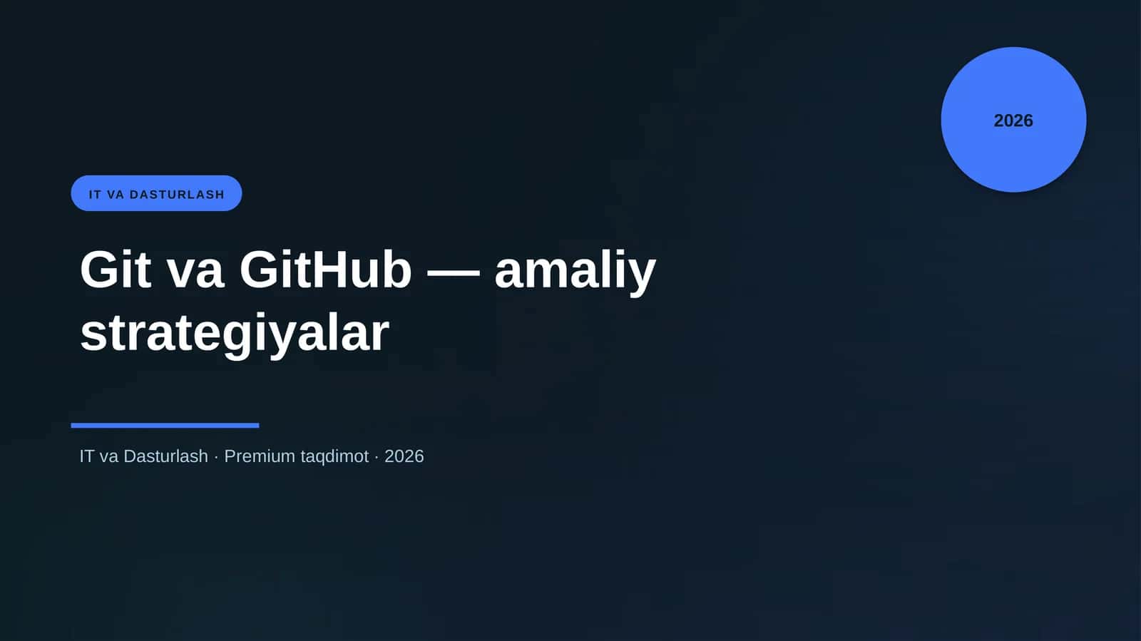 Git va GitHub — amaliy strategiyalar 1