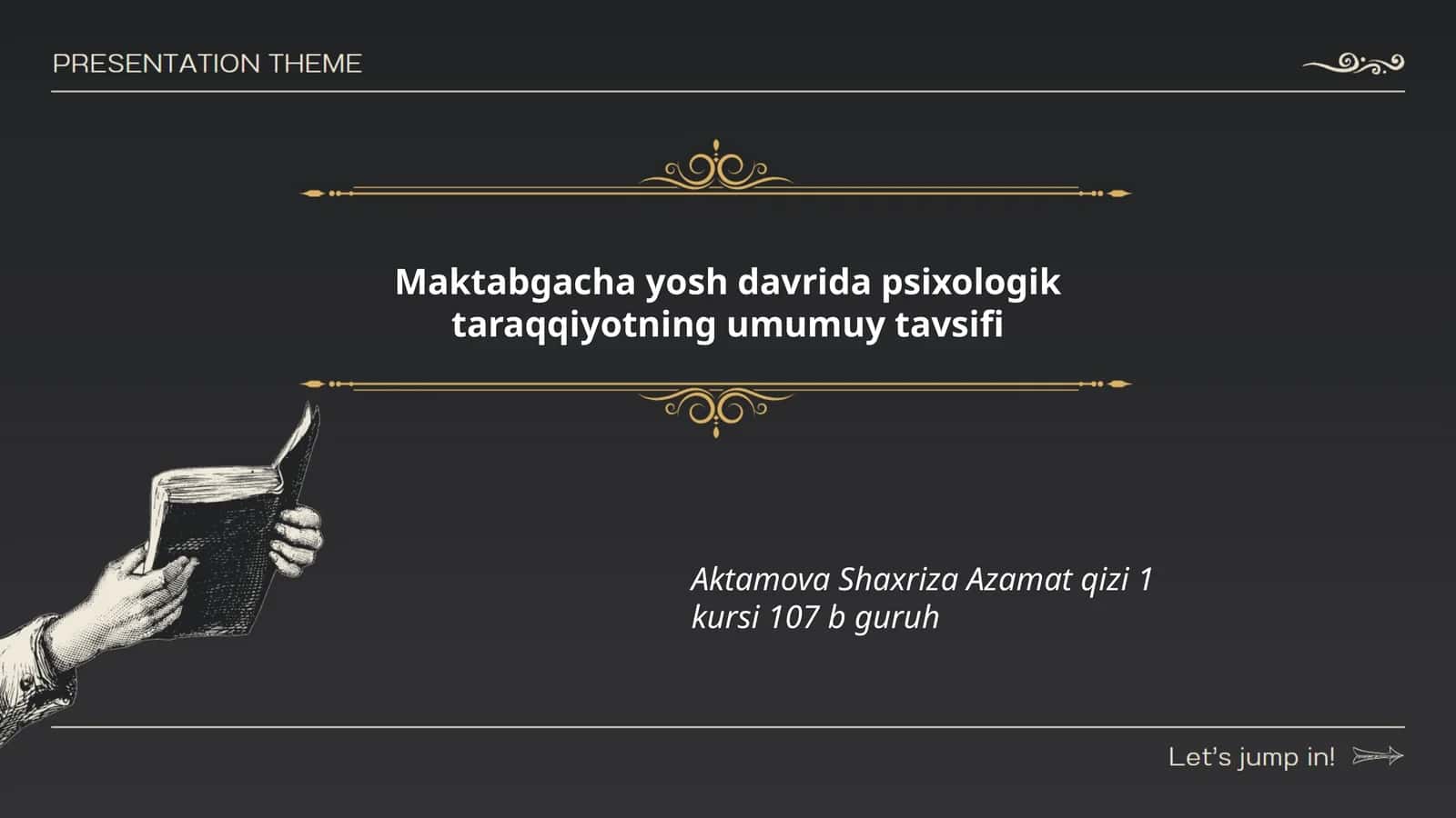 Maktabgacha yosh davrida psixologik taraqqiyotning umumuy tavsifi 1
