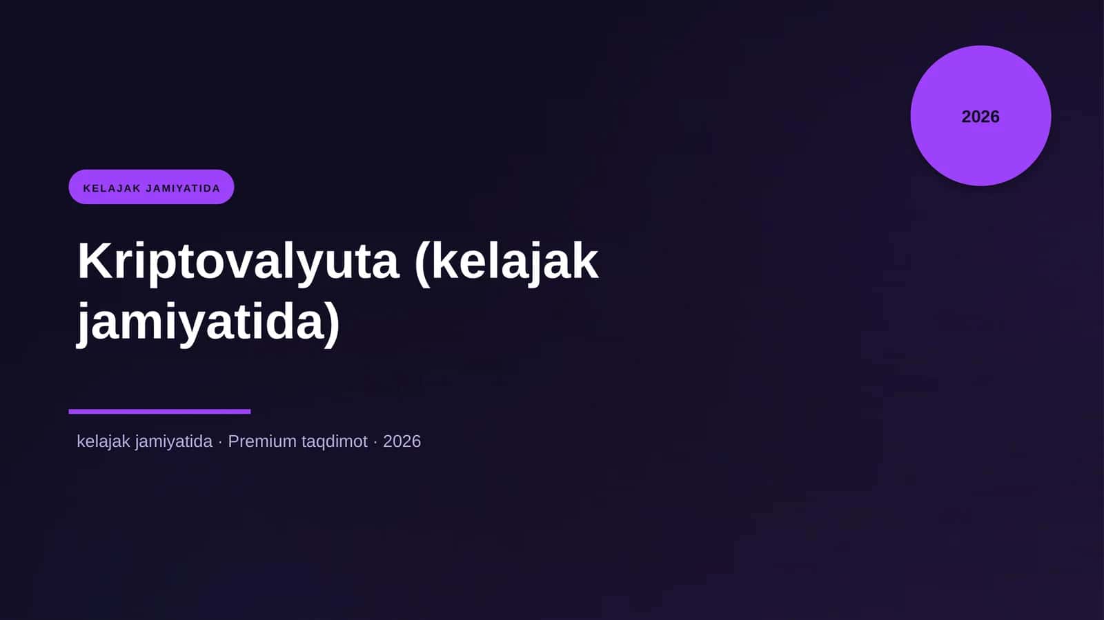 Kriptovalyuta (kelajak jamiyatida) 1