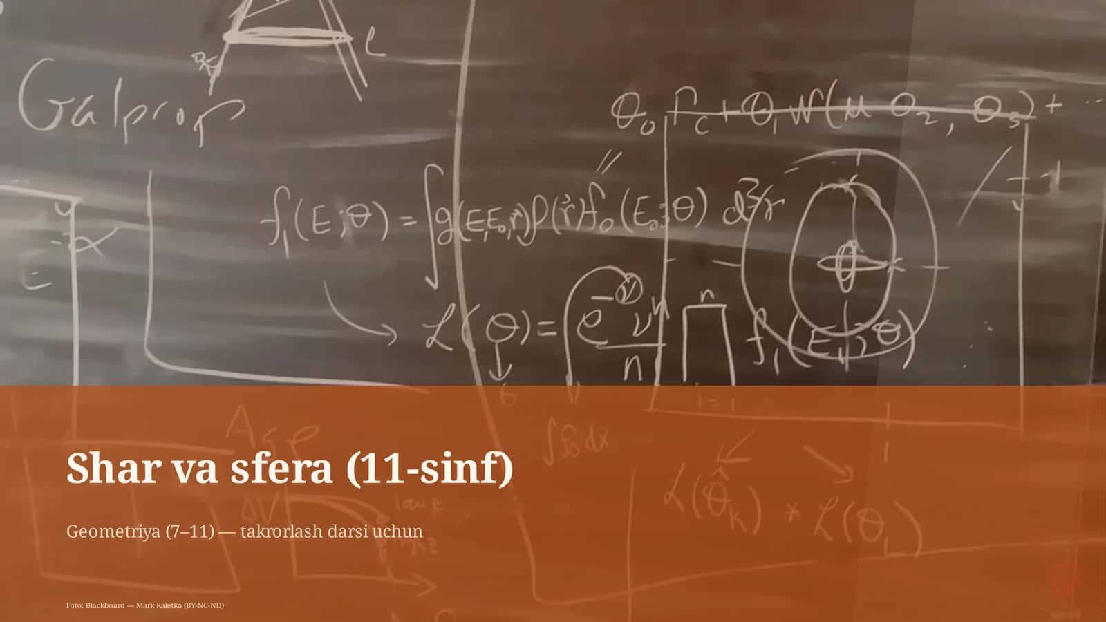 Shar va sfera (11-sinf) 1