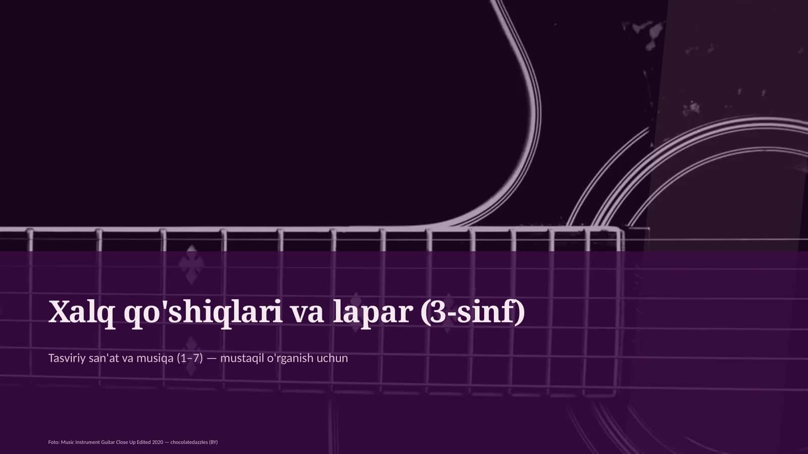 Xalq qo'shiqlari va lapar (3-sinf) 1