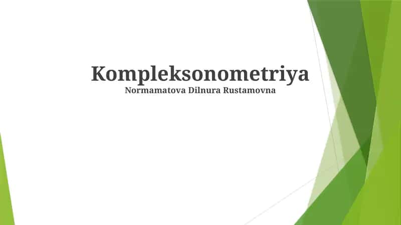 Kompleksonometriya 1