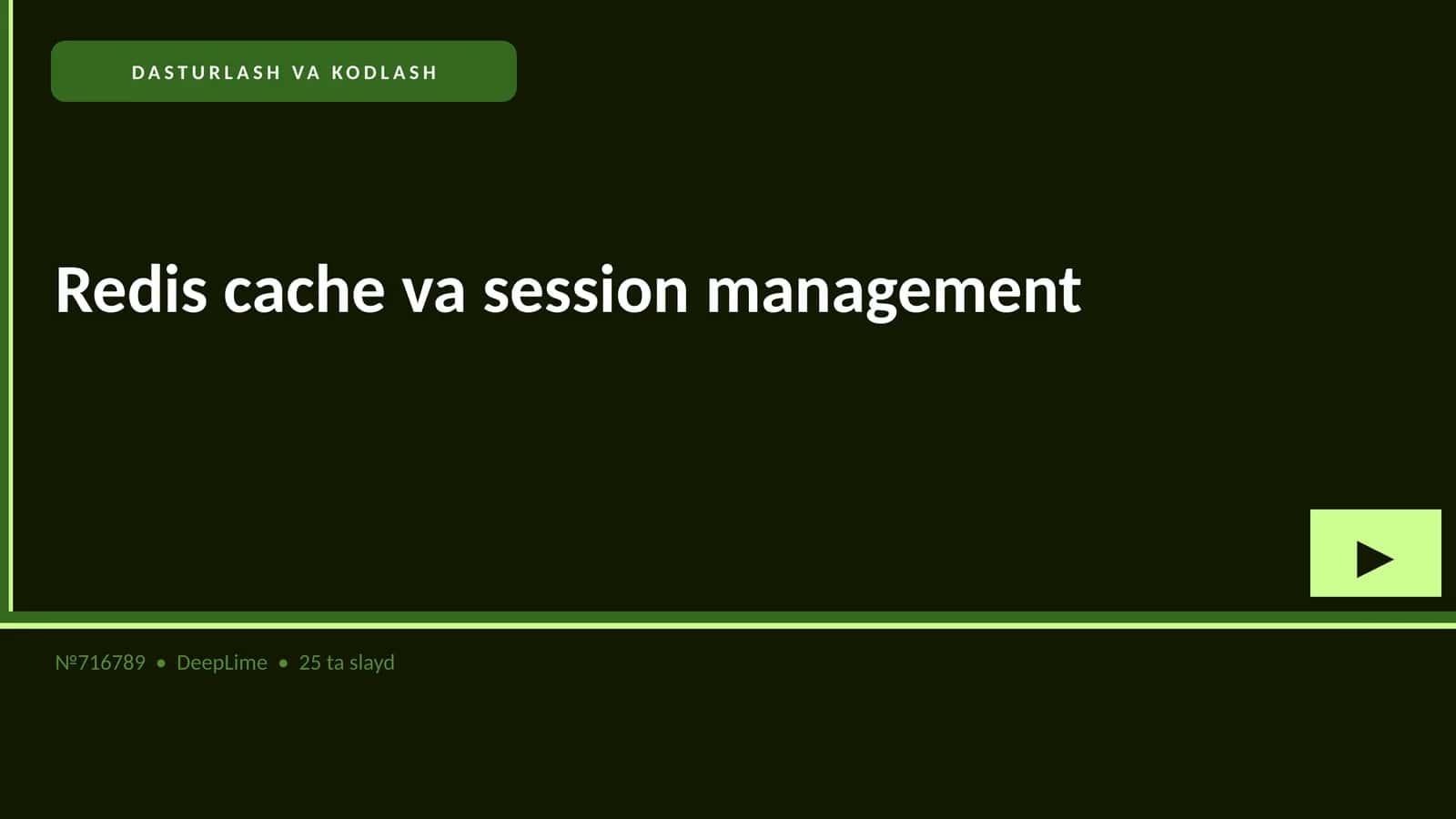 Redis cache va session management 1