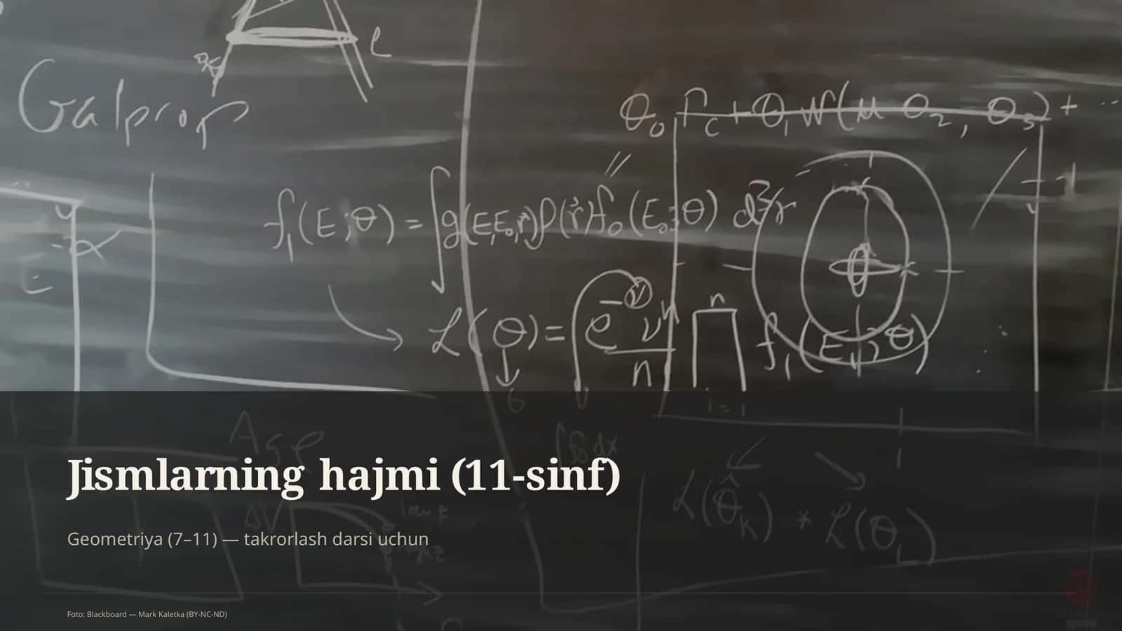 Jismlarning hajmi (11-sinf) 1