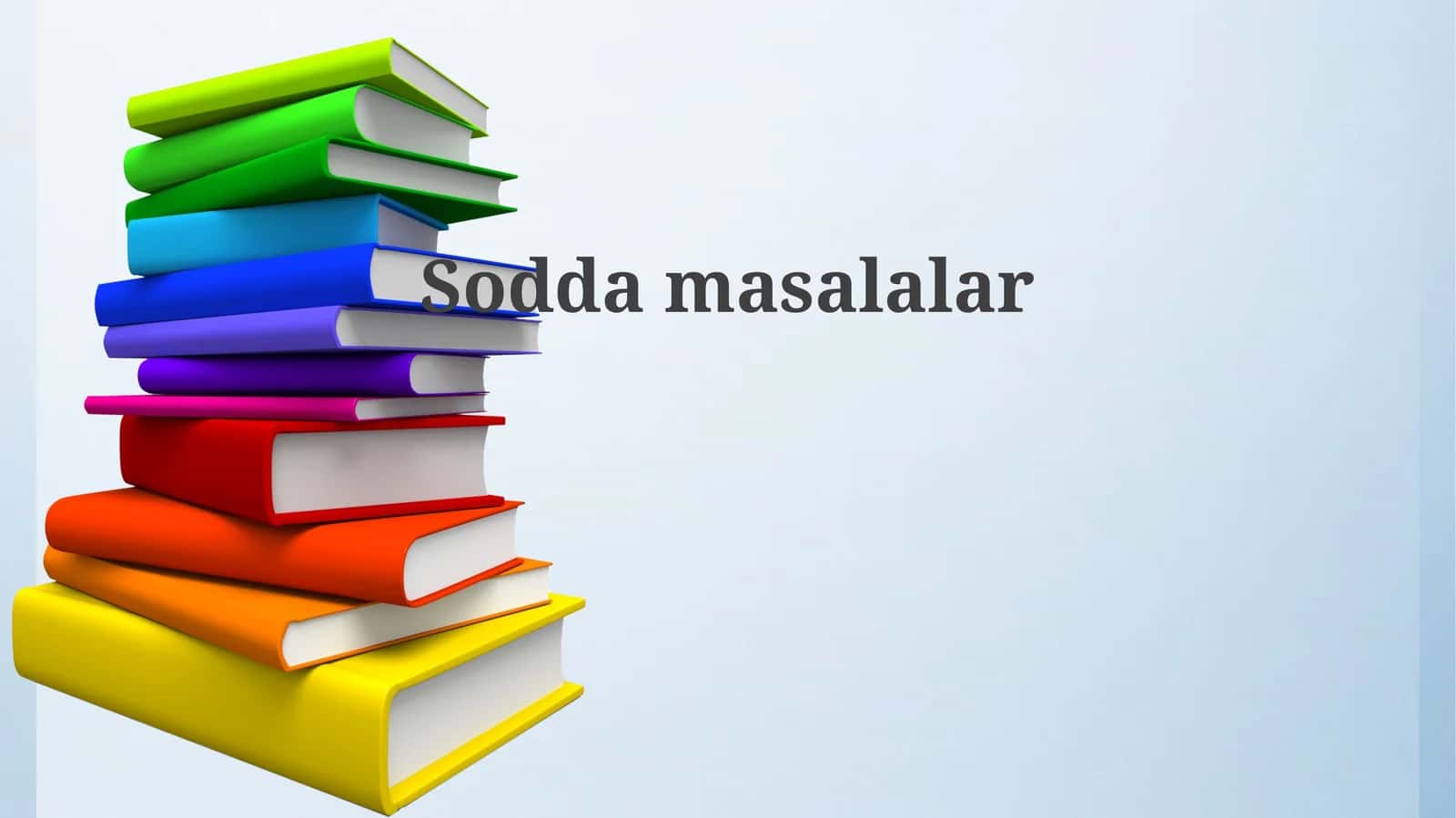 Soddamasalalar 1