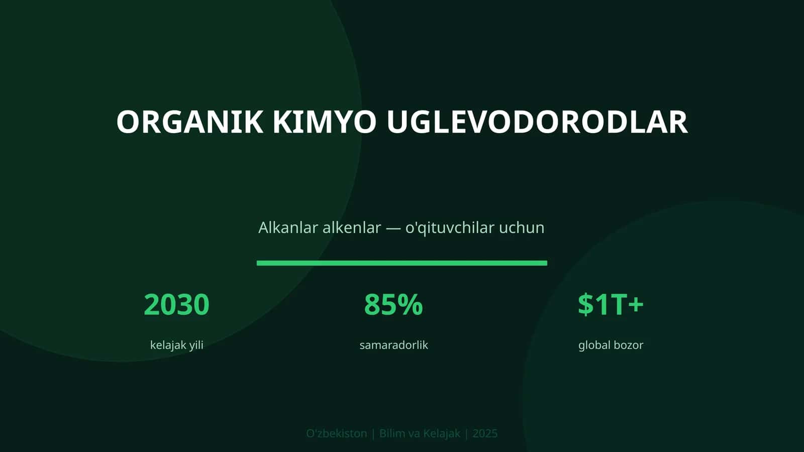 ORGANIK KIMYO UGLEVODORODLAR 1