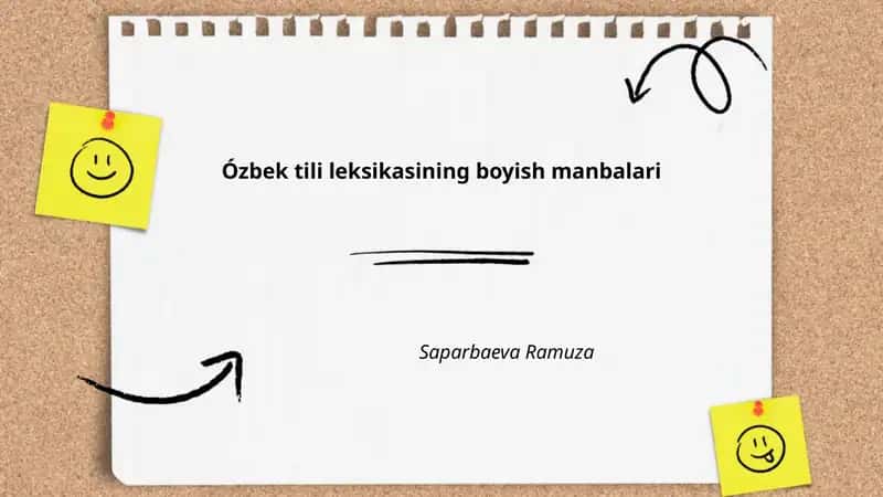 Ózbek tili leksikasining boyish manbalari 1