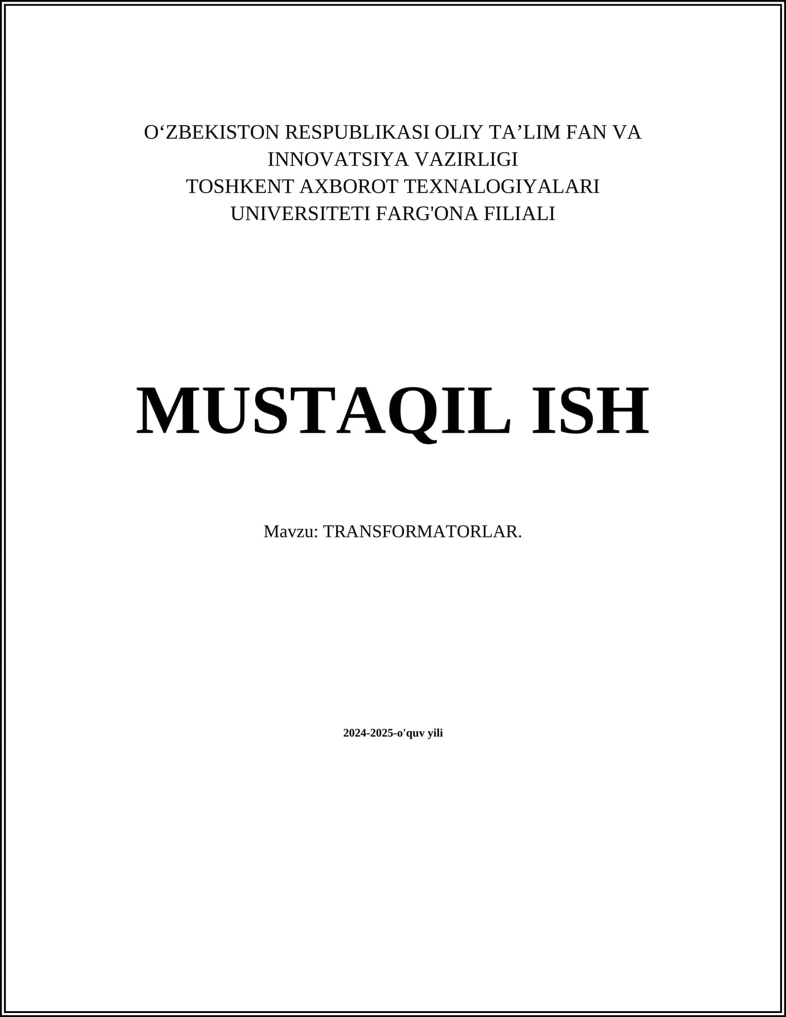 TRANSFORMATORLAR 1