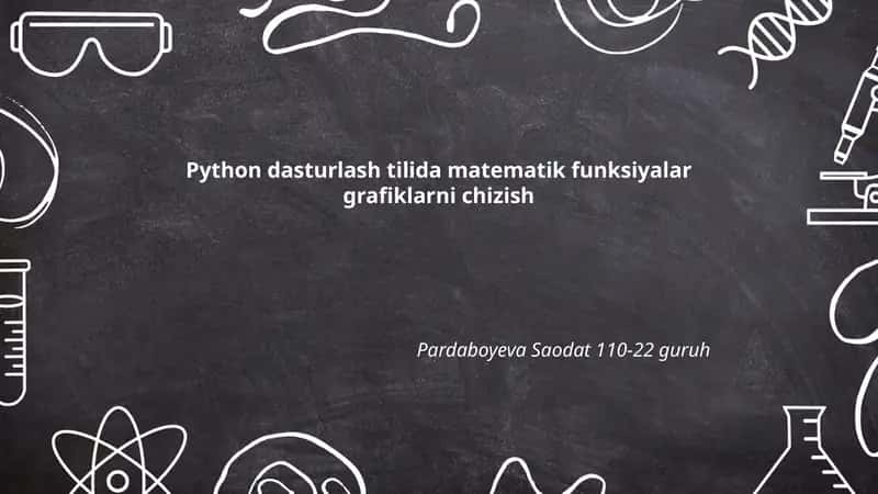 Matplotlib yordamida grafik chizish 1