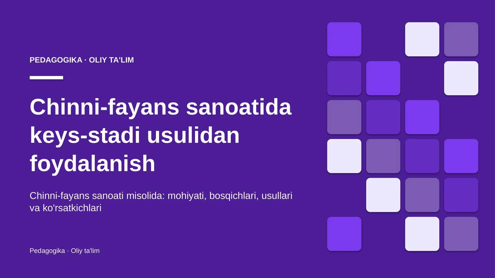 chinni fayans sanoatida keys stadi usulidan foydalanish 4408 1