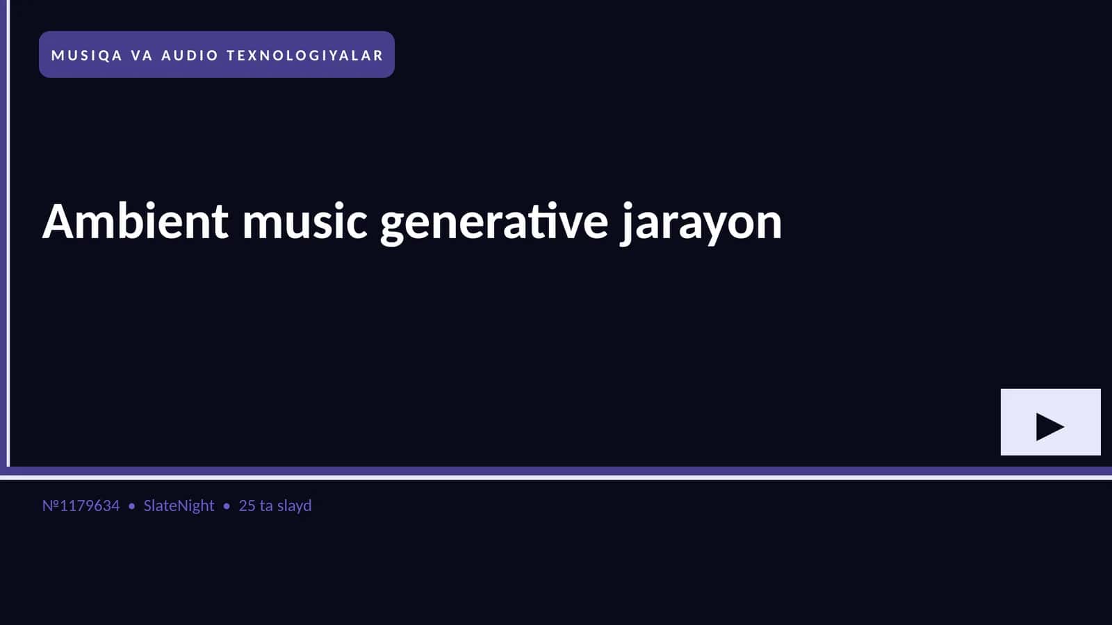 Ambient music generative jarayon 1