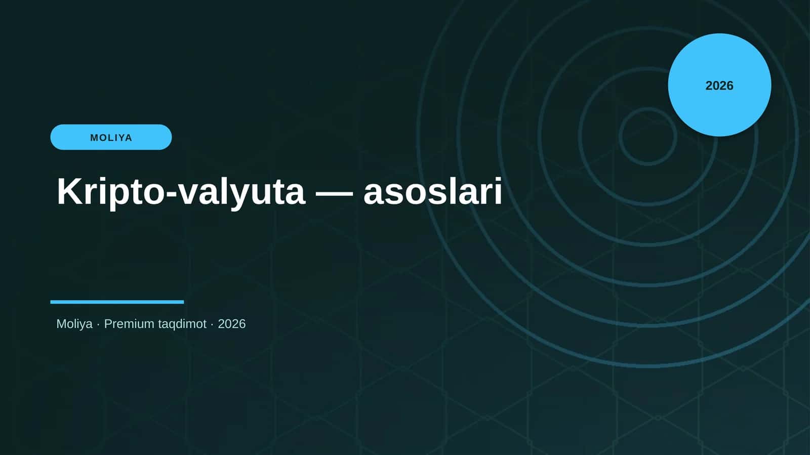 Kripto-valyuta — asoslari 1