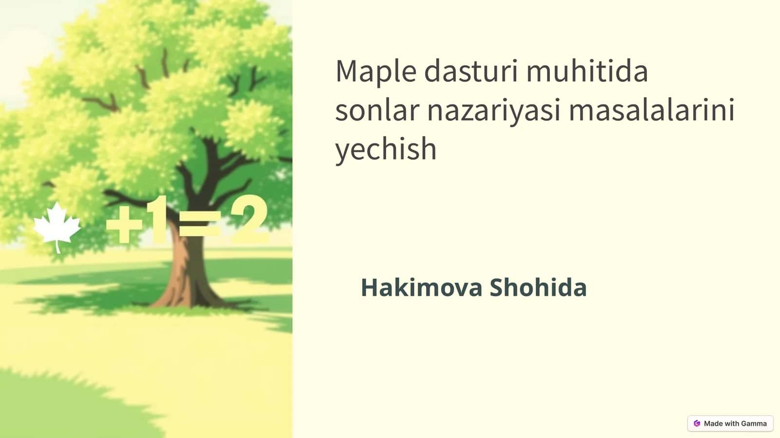 Maple Dasturi 1