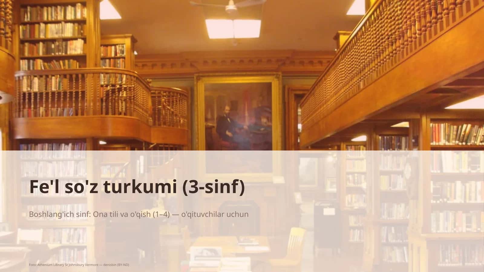 Fe'l so'z turkumi (3-sinf) 1