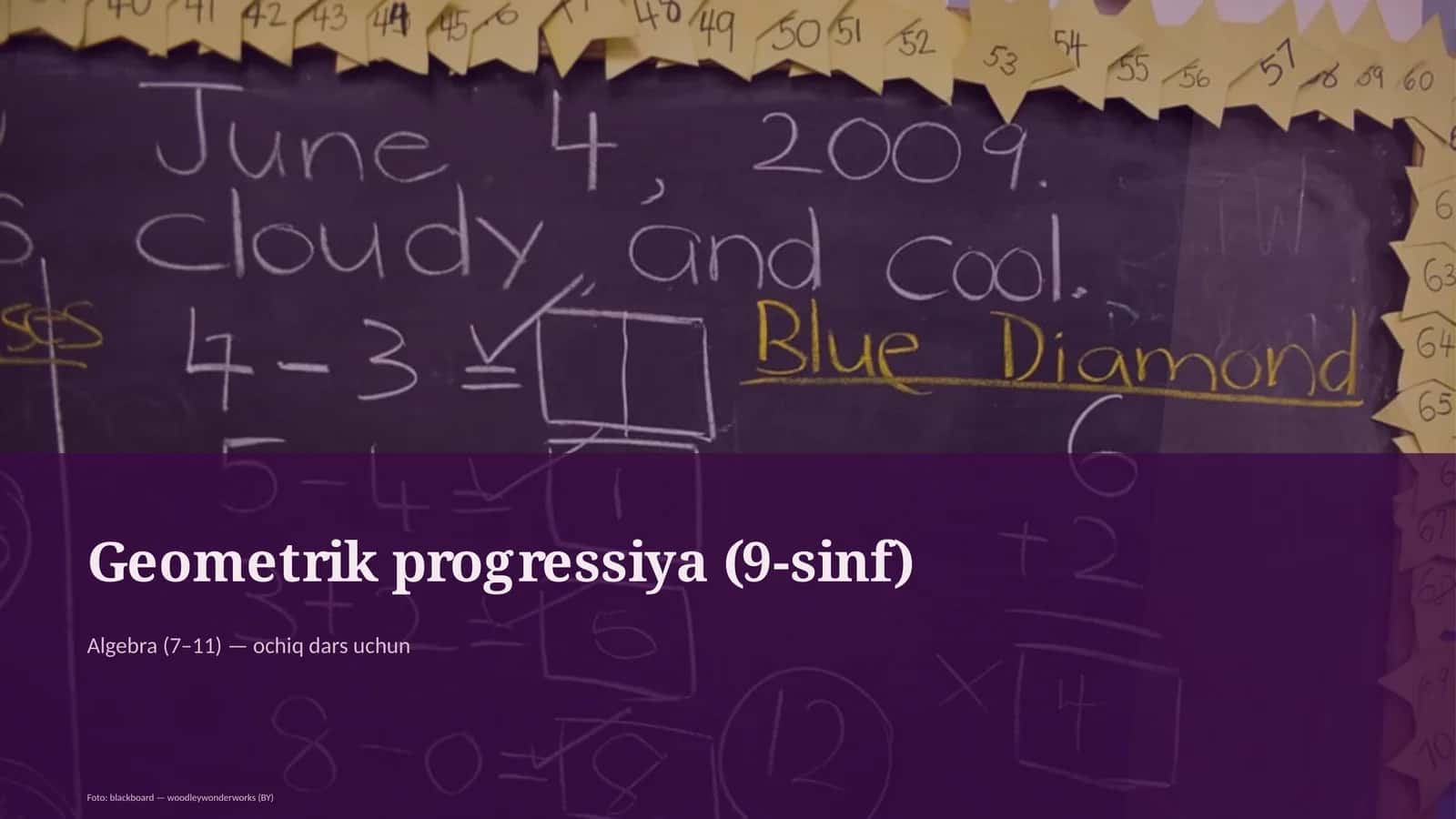 Geometrik progressiya (9-sinf) 1