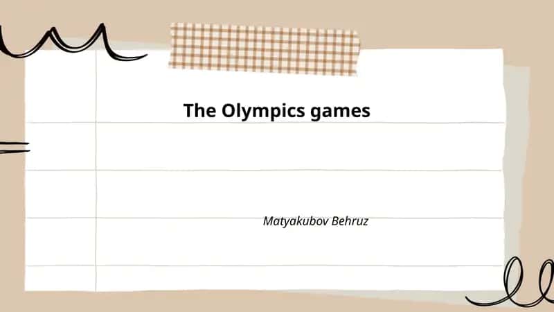 The Olympics Games 1