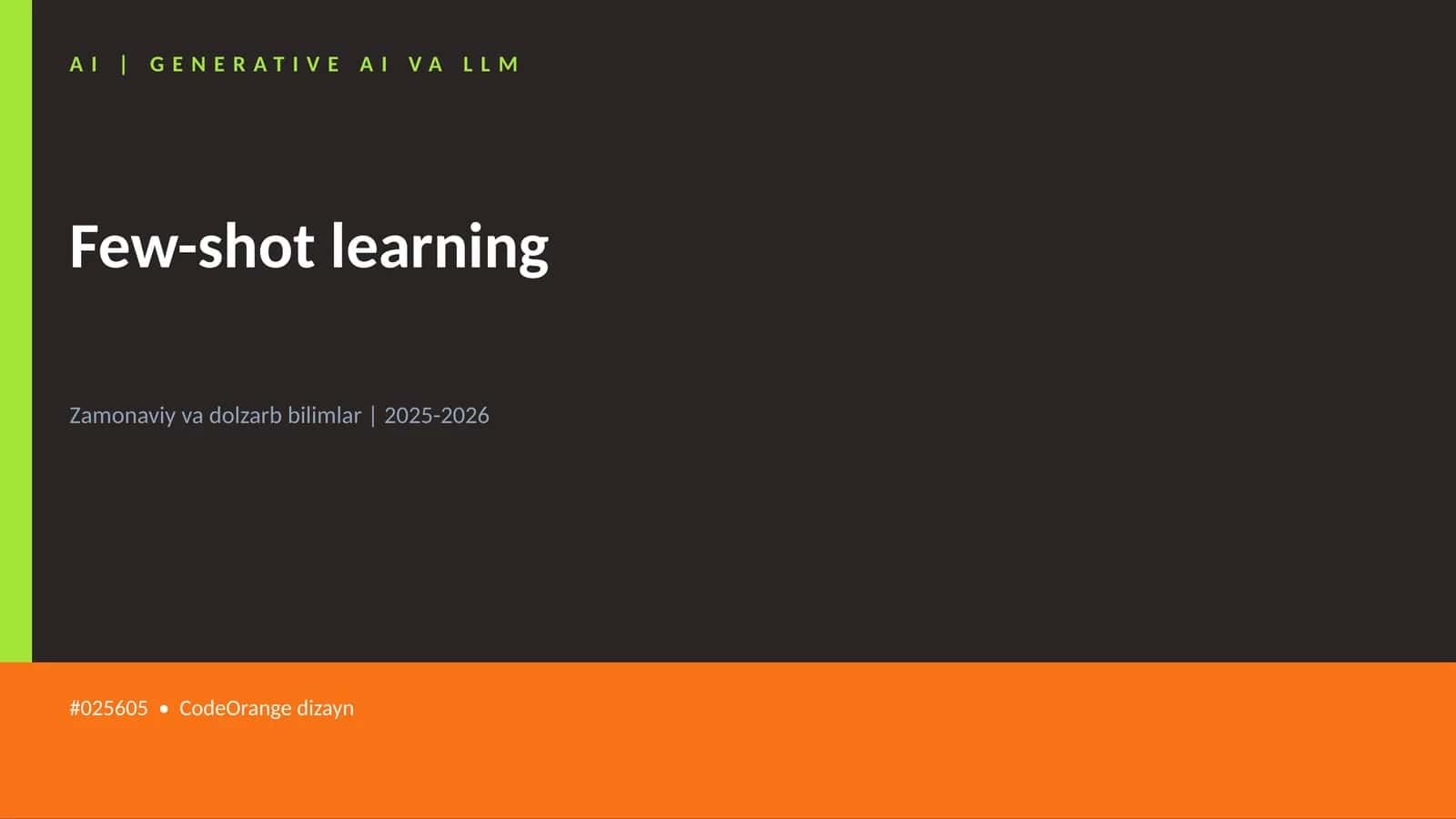 Few-shot learning 1