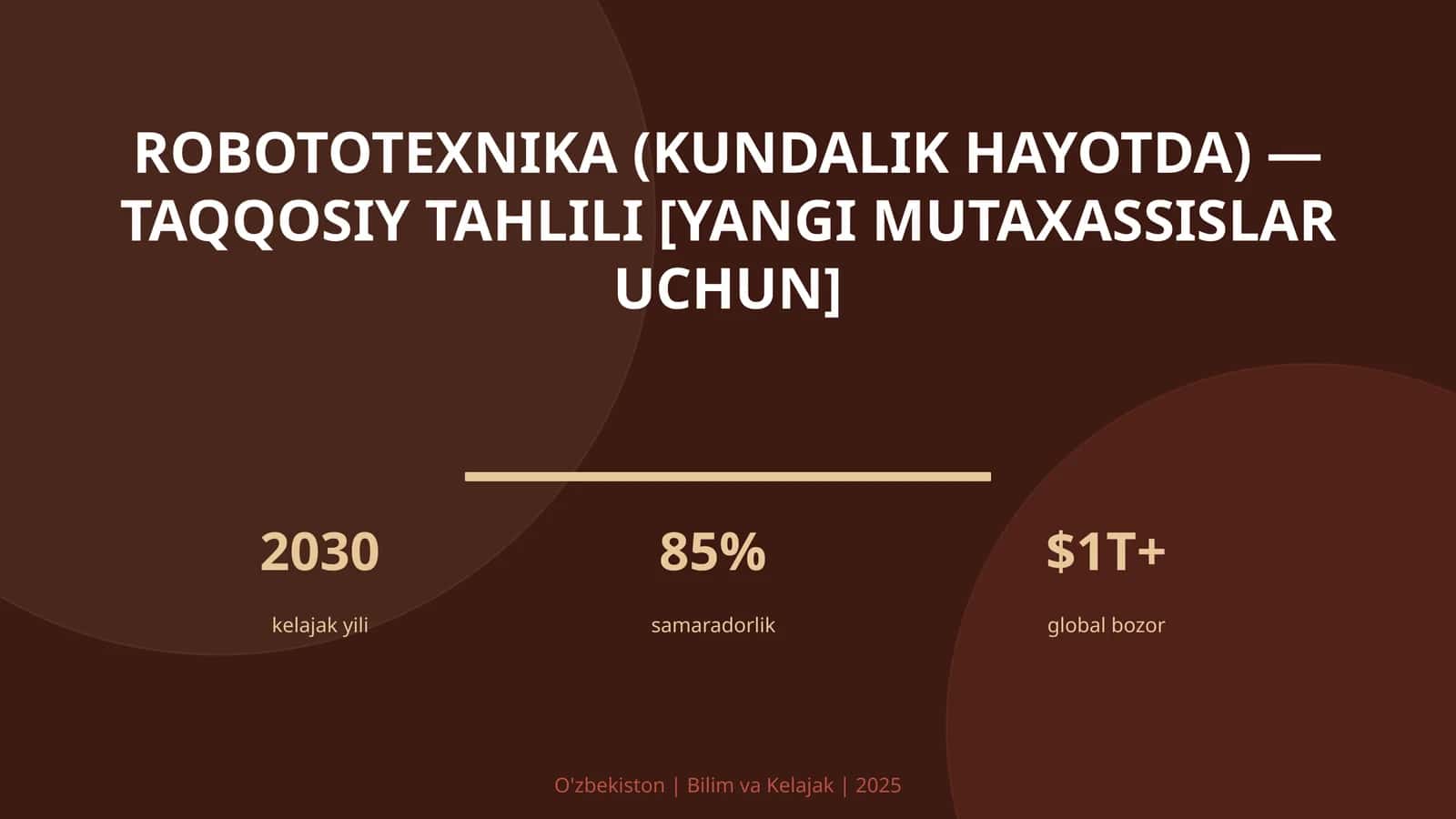 Robototexnika (kundalik hayotda) — taqqosiy tahlili [yangi mutaxassislar uchun] 1