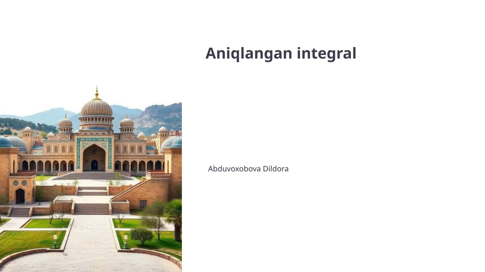 Aniqlangan integral 1