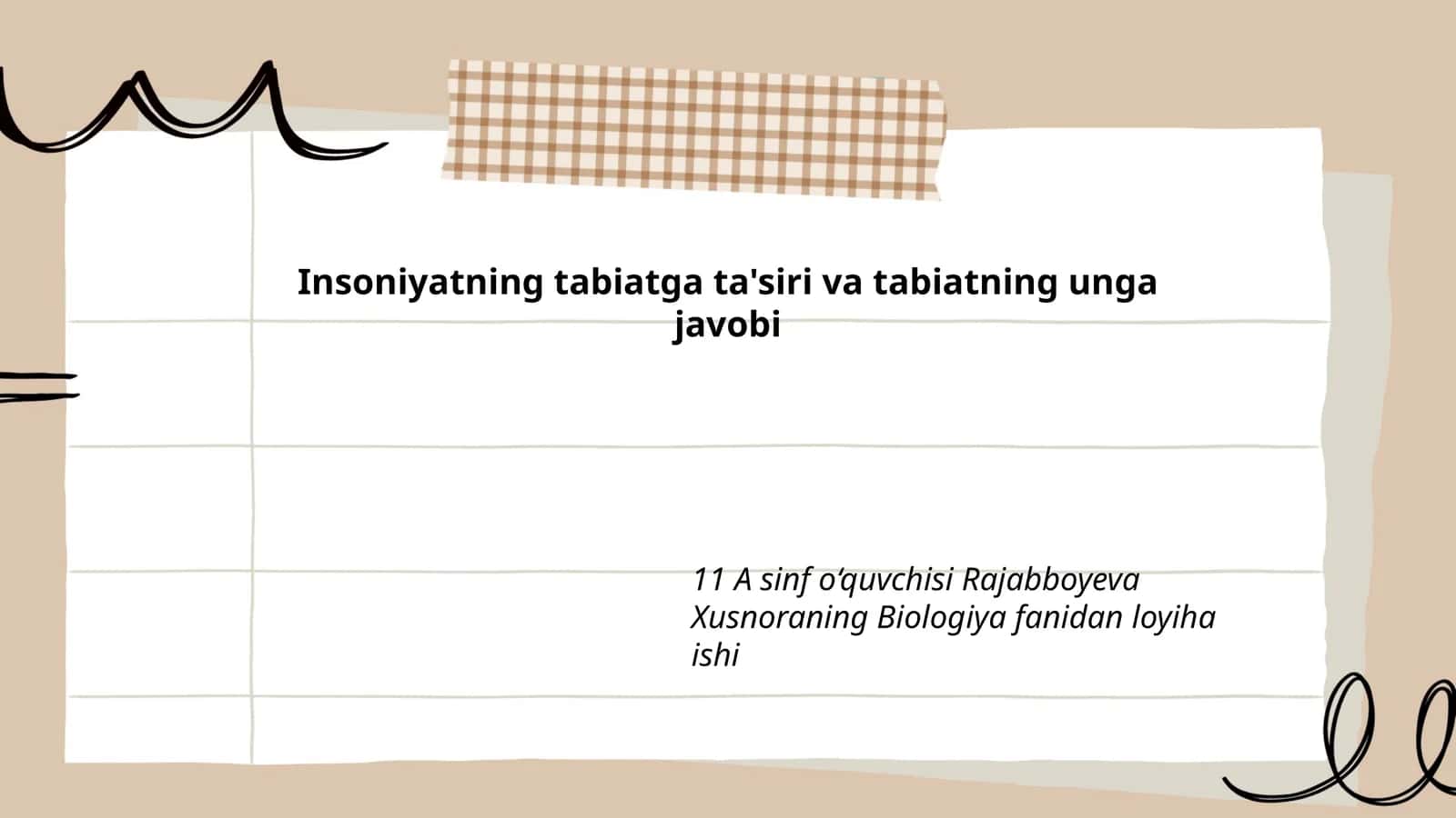 Biologiya fanidan loyiha ishi 1