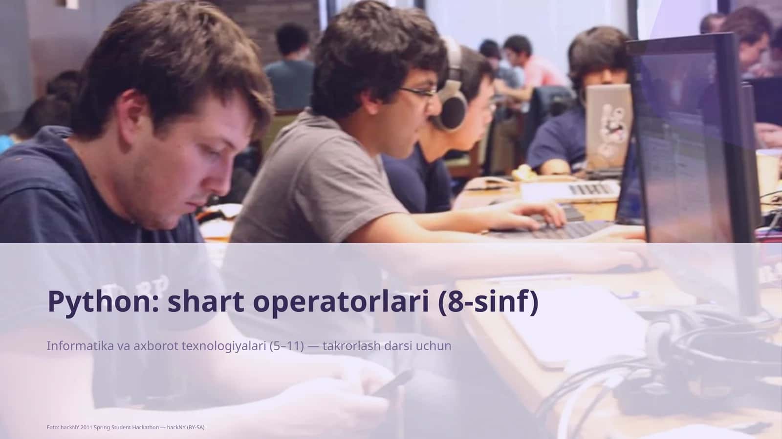 Python: shart operatorlari (8-sinf) 1