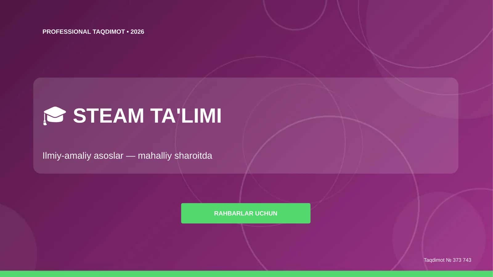 PROFESSIONAL TAQDIMOT • 2026 1