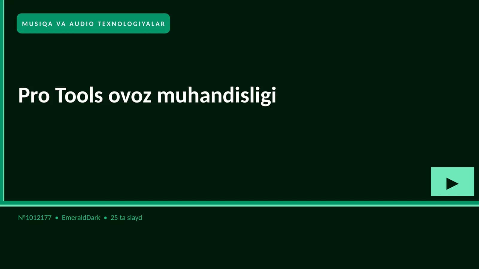 Pro Tools ovoz muhandisligi 1