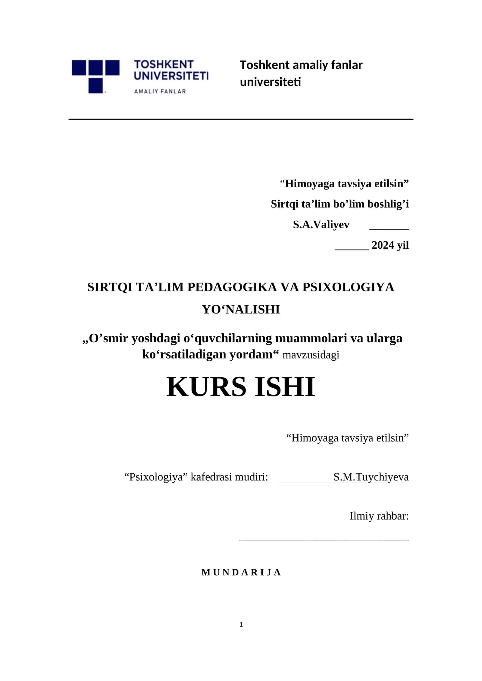 O’smirlik davrining psixologik xususiyatlar 1