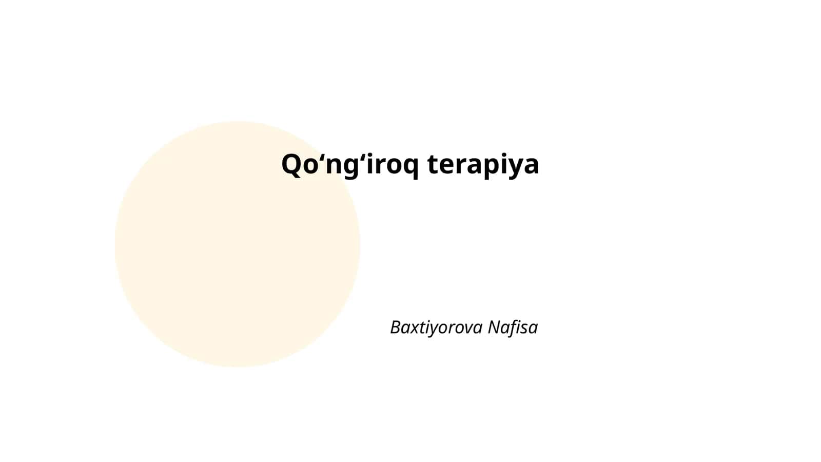 Qoʻngʻiroq Terapiya 1