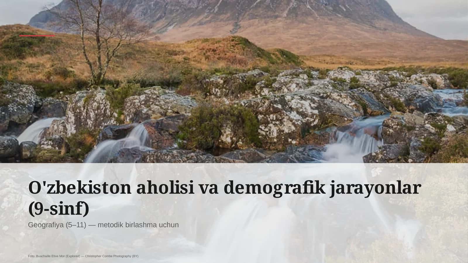 O'zbekiston aholisi va demografik jarayonlar (9-sinf) 1