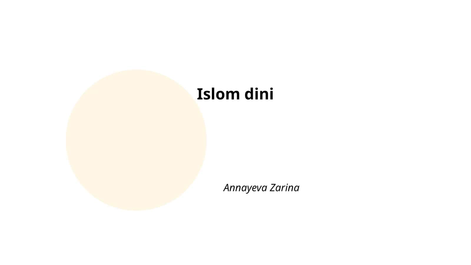 Islom Dini 1