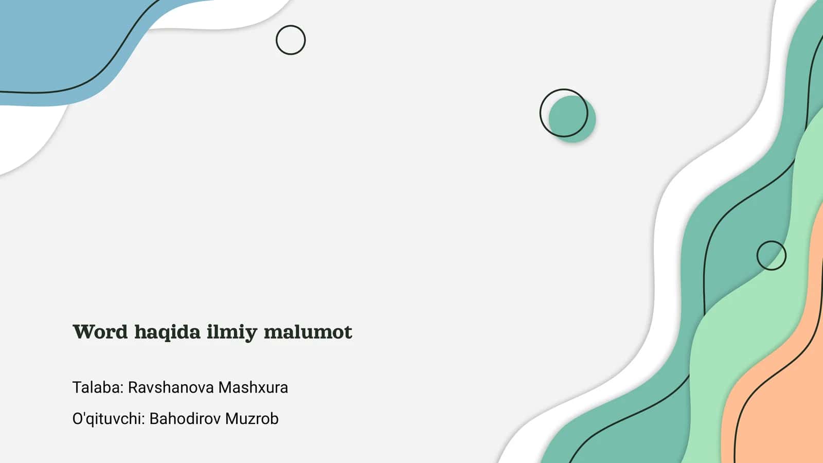 So'z haqida ilmiy malumot 1
