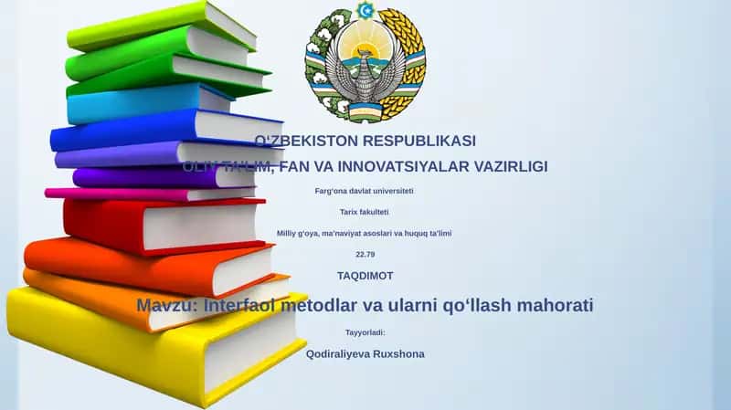 Interfaol metodlar va ularni qoʻllash mahorati 1