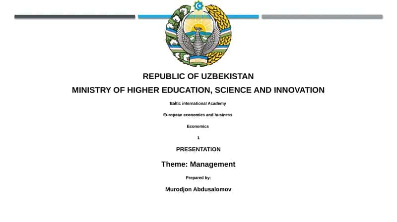 Management 1