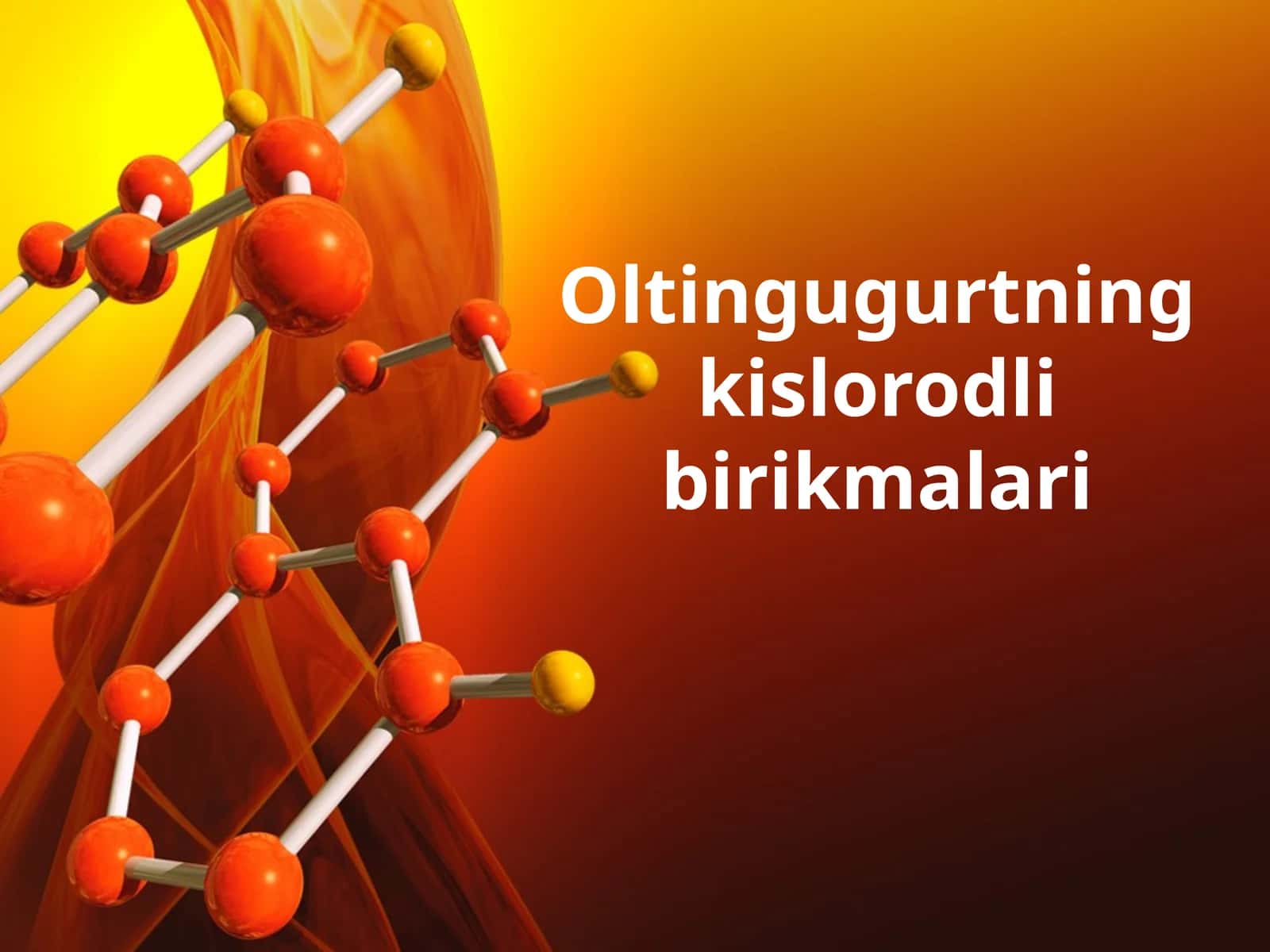 Oltingugurtnig kislorodli birikmalari 1