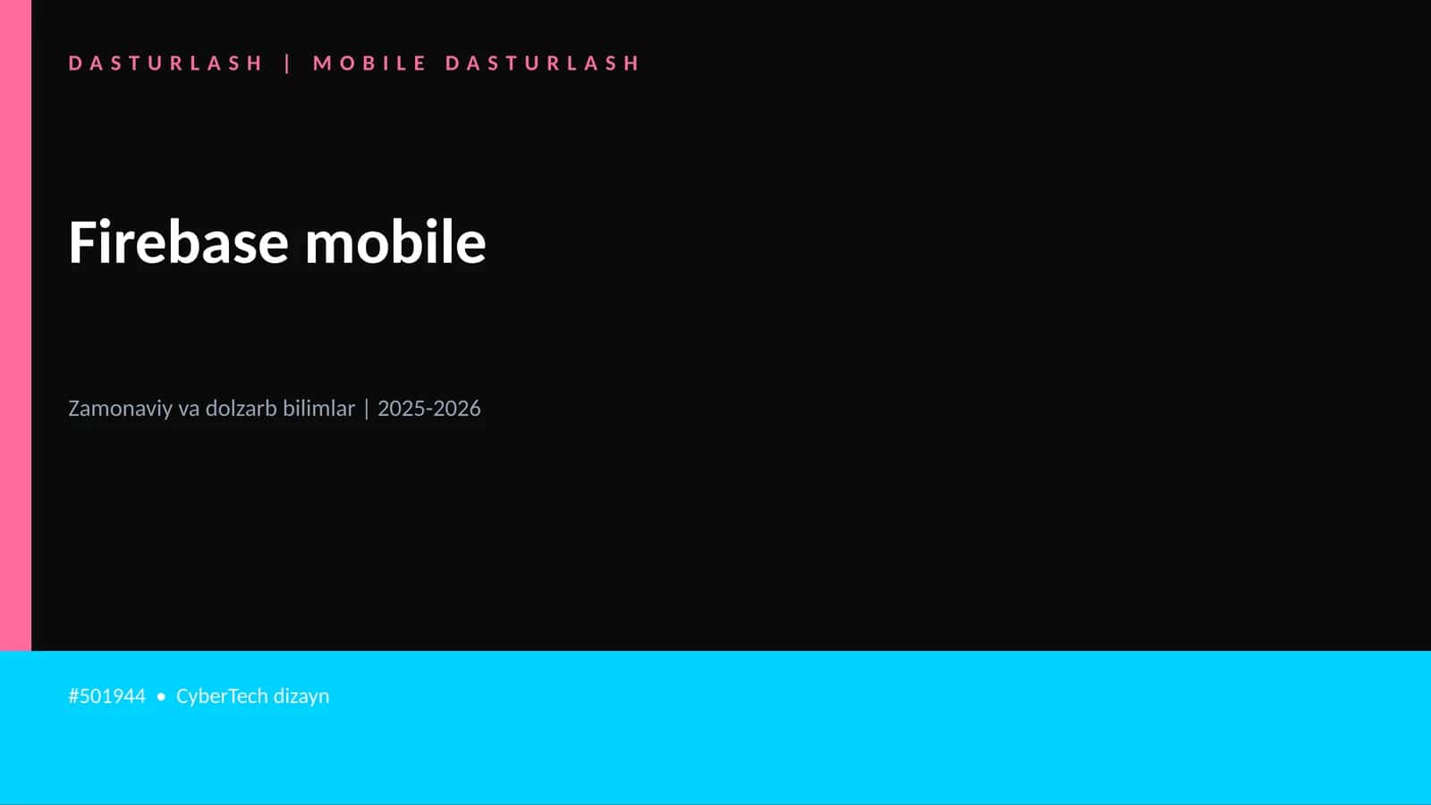 Firebase mobile 1