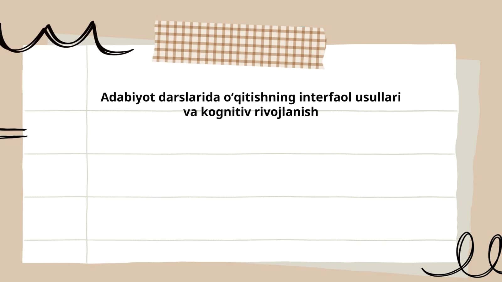 Interfaol usullar Adabiyot darslarida 1
