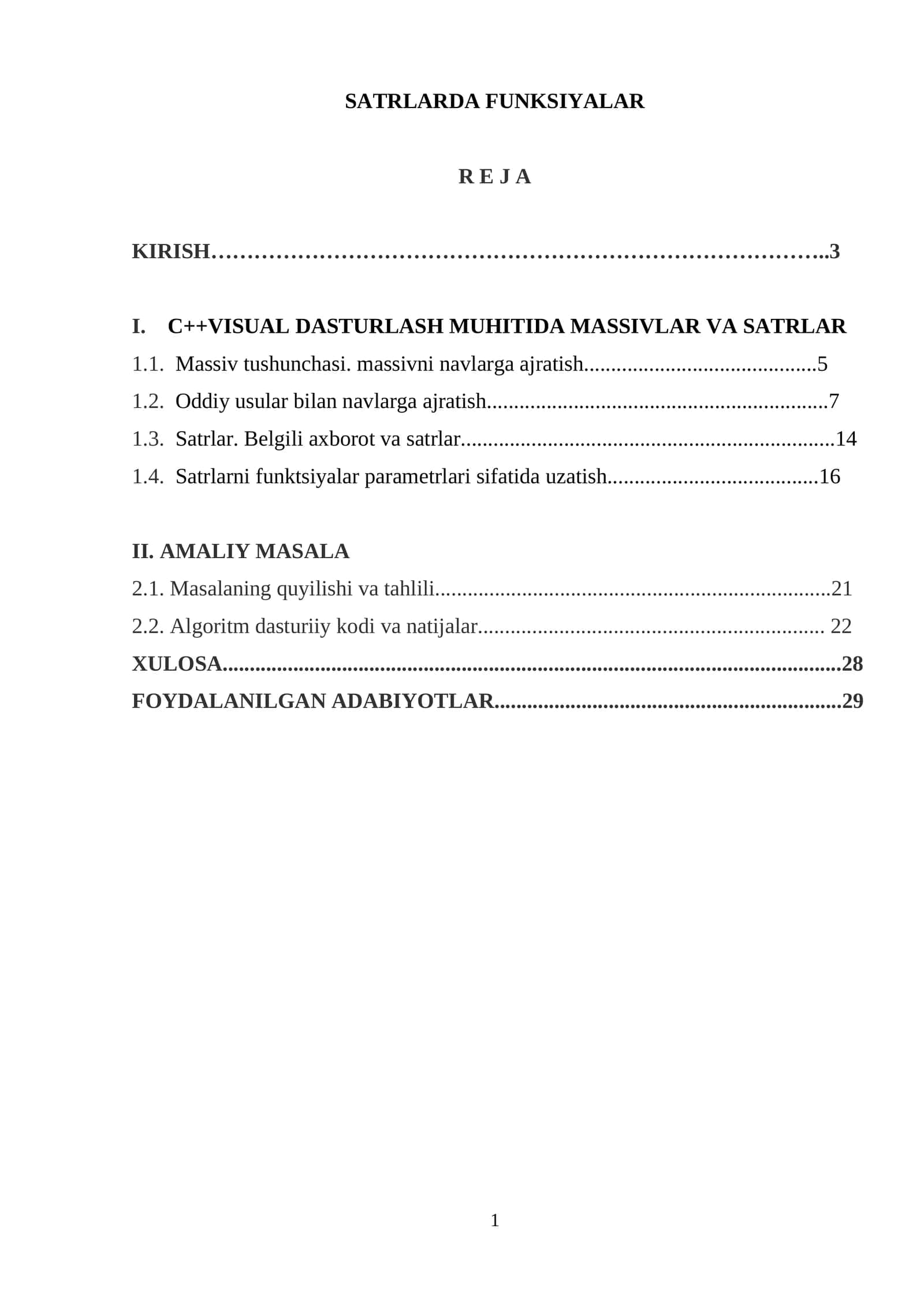 SATRLARDA FUNKSIYALAR 1