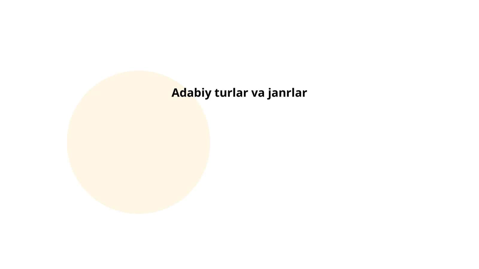 Adabiy turlar va janrlar 1