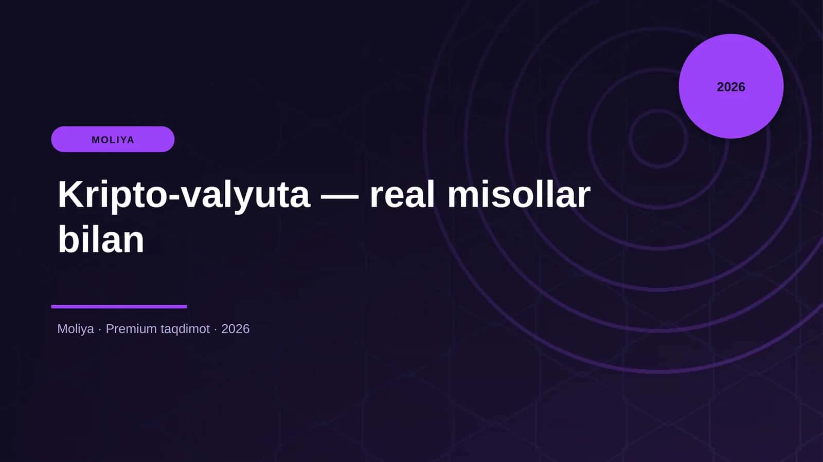 Kripto-valyuta — real misollar bilan 1