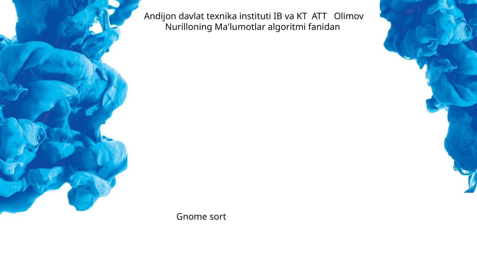 Gnome sort 1