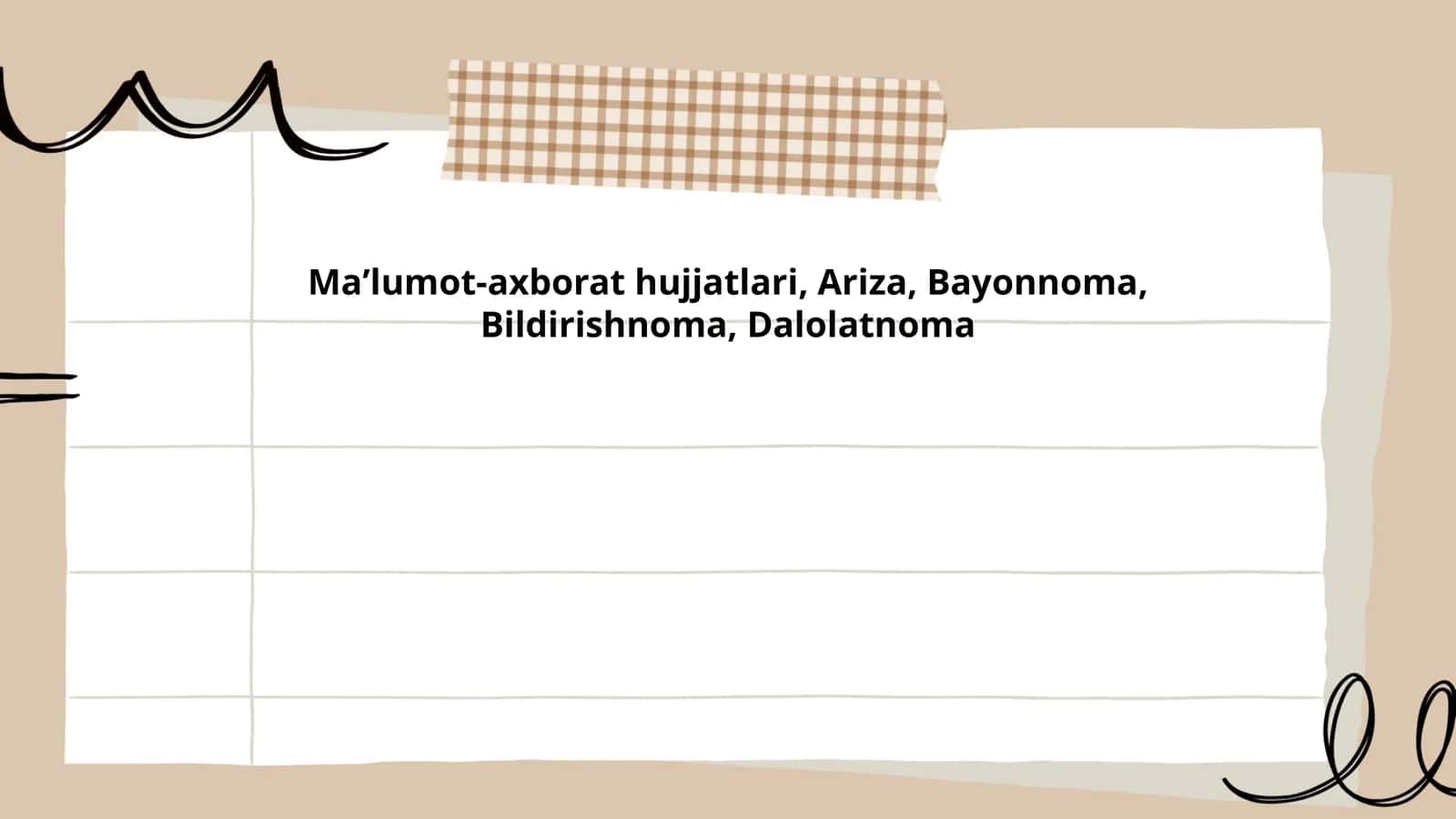 Maʼlumot-axborat hujjatlari 1