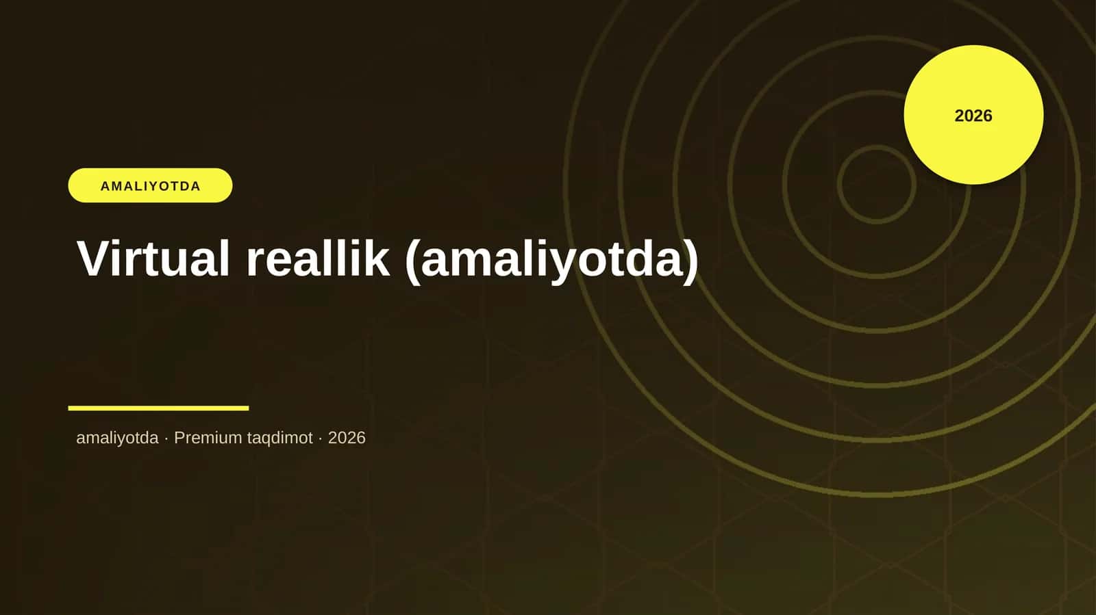 Virtual reallik (amaliyotda) 1