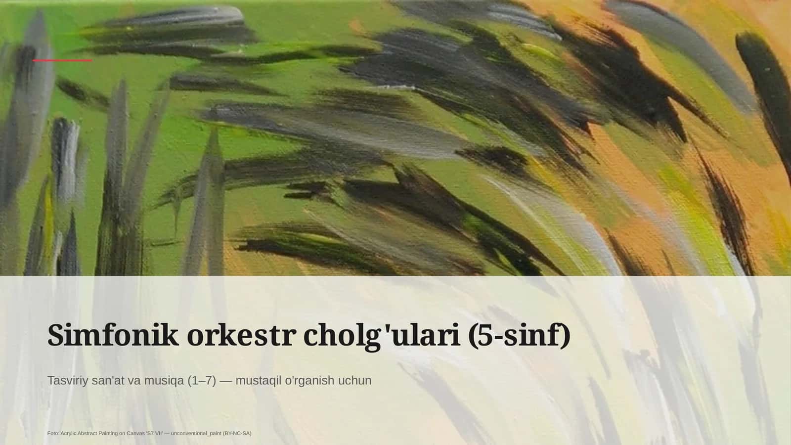 Tasviriy san'at va musiqa (1–7) 1