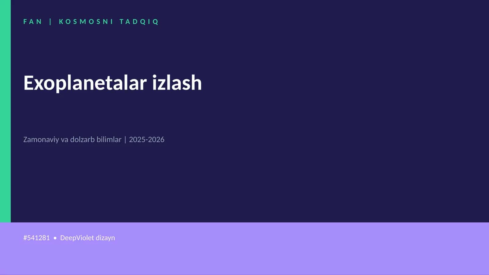 Exoplanetalar izlash 1