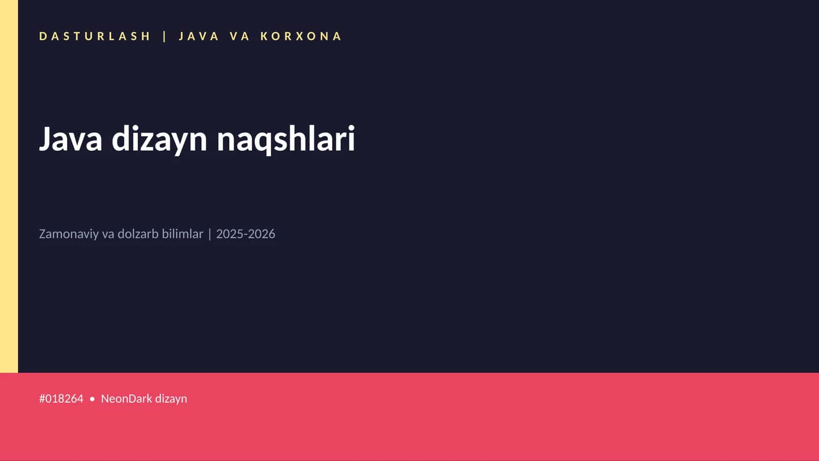 Java dizayn naqshlari 1